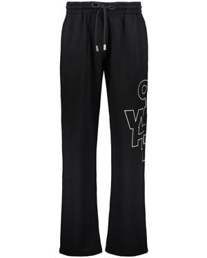 Off-White c/o Virgil Abloh Logo-Print Track Trousers - Black