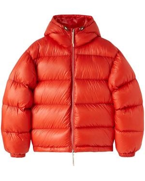 Jil Sander Long-Sleeve Padded Hooded Jacket - Red