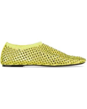 strategia shoes Bijoux R11 Rhinestone-Embellished Ballet Flats - Yellow