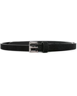 D4.0 Double-Strap Leather Belt - Black