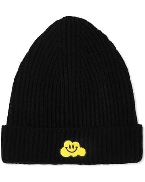 Ghayme Beanie mit Wolkenapplikation - Schwarz