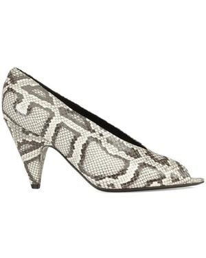 Sergio Rossi Beak Pointed-Toe Court Shoes - White