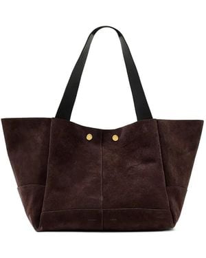 AllSaints Rosalie Suede-Finish Tote Bag - Brown