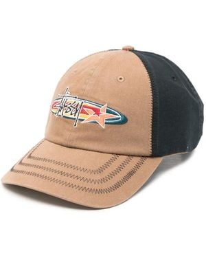 Stussy Logo-Embroidered Baseball Cap - Natural