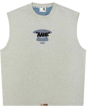Aape By A Bathing Ape Aapeunvs Moonface Logo Tank Top - Gray
