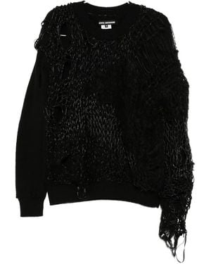 Junya Watanabe X Comme Des Garçons ダメージ プルオーバー - ブラック