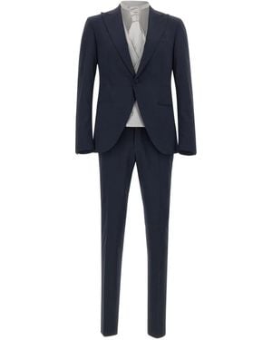 Corneliani Pak Met Enkele Rij Knopen - Blauw