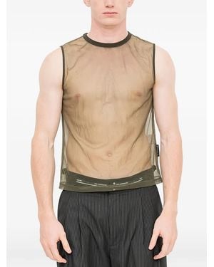 ANDERSSON BELL Mesh Sleeveless T-Shirt - Green
