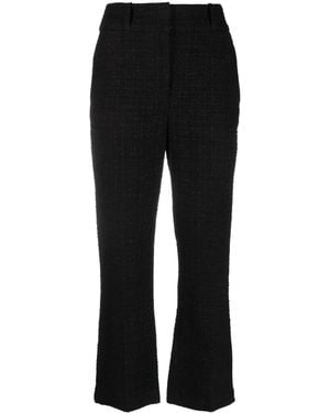 IRO Bouclé Straight-Leg Cropped Pants - Black