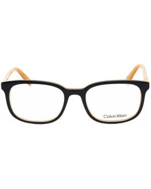 Calvin Klein Rectangle-Frame Glasses - Black