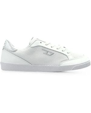 DIESEL S-D-Leo Low Mesh-Panelled Logo Low-Top Trainers - White