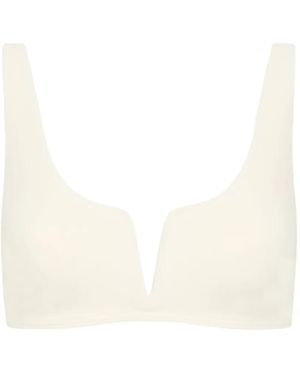 Bondi Born Verona Scoop-Neck Bikini Top - White