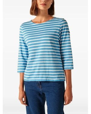 Saint James Galathee Striped T-Shirt - Blue