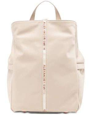 Alexander Smith Daisy Logo-Detail Backpack - Natural