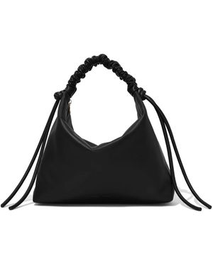 Proenza Schouler Drawstring Medium Leather Shoulder Bag - Black
