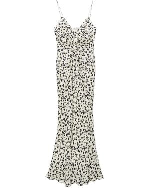 MSGM Spot-Print Maxi Dress - White