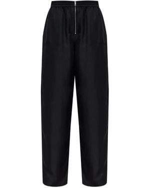 Alexander Wang Silk Wide-Leg Trousers - Black