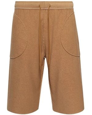 MM6 by Maison Margiela Drawstring Patch Shorts - White
