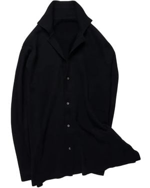 STÒFFA Knit Button-Down Shirt - Black