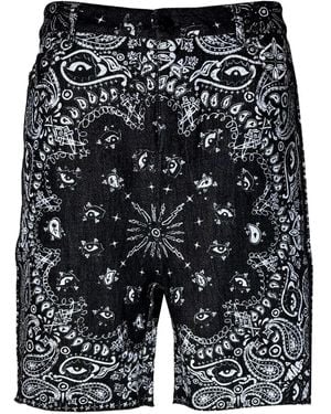 Haculla Short En Jean À Motif Cachemire - Noir