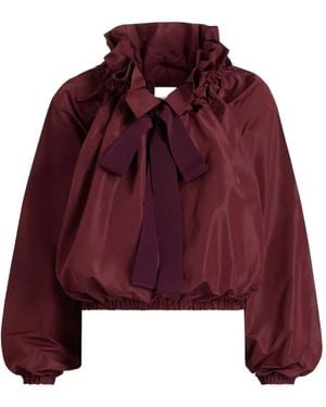 Patou Bluse Mit Puffärmeln - Rot