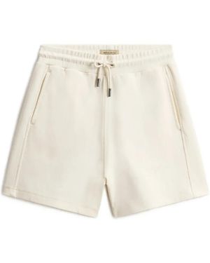 Woolrich Interlock Drawstring-Elasticated Shorts - White