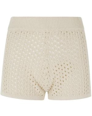 MC2 Saint Barth Almyra Crochet Shorts - Natural