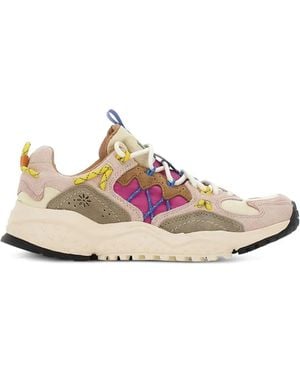 Flower Mountain Yamabushi Suede-Inserts Sneakers - Pink