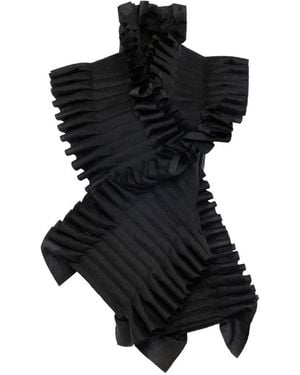A.W.A.K.E. MODE Ruffled Top - Black