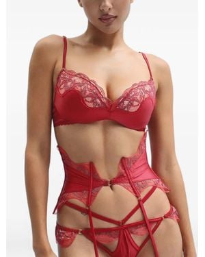 GOD SAVES QUEENS Lace-Trim Underwired Bra