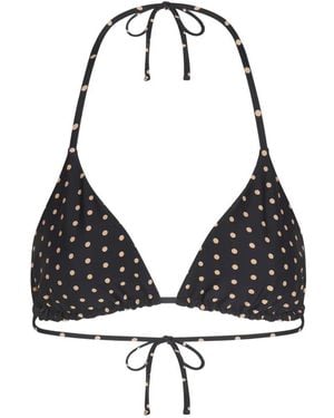 Simon Miller Bwai Polka-Dot Bikini Top - Black