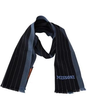 Missoni Pinstripe-Pattern Scarf - Blue