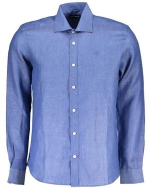 North Sails Chemise En Lin À Manches Longues - Blue
