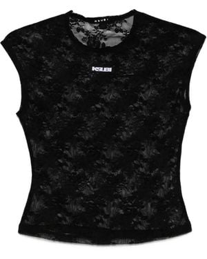 Ksubi Lace-Detail Top - Black