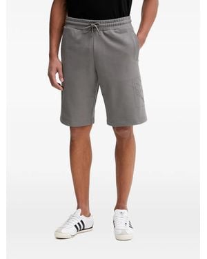 EA7 Logo-Detail Drawstring Shorts - Grey