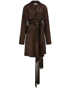 Ferragamo Satin Chemisier - Brown