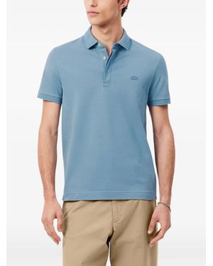 Lacoste Paris Logo-Patch Polo Shirt - Blue