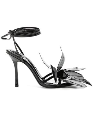 Alexander Wang Schwarze Lackleder High Heels Sandalen