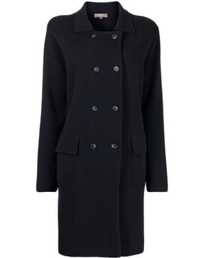 N.Peal Cashmere Organic-Cashmere Double-Breasted Coat - Black