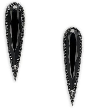 Anabela Chan X Robert Wun 14K And Rhodium Vermeil Glimmer Diamond Earrings - Metallic