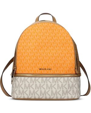 Michael Kors Monogram Colour-Block Backpack - Grey