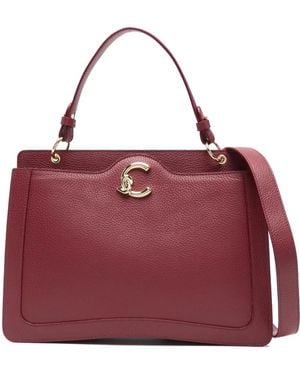 Coccinelle Curved-c Leather Shoulder Bag - レッド