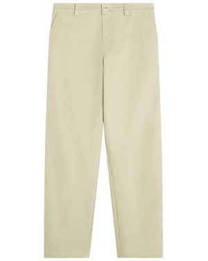 Maison Kitsuné Maison Kitsun㉠Embroidered-Pocket Trousers - Natural