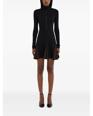 Ferragamo High-Neck Mini Dress - Black