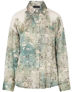 Liu Jo Printed Satin Shirt - Green