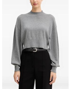 Benetton Balloon-Sleeve Jumper - Grey
