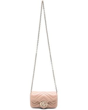 Gucci Gg Marmont Mini Shoulder Bag - Bianco