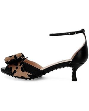 Tod's Leather Heeled Sandals - Black