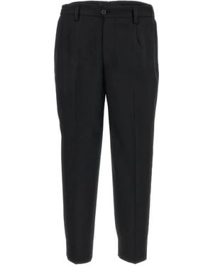 Briglia 1949 Pleated Tapered Trousers - Black