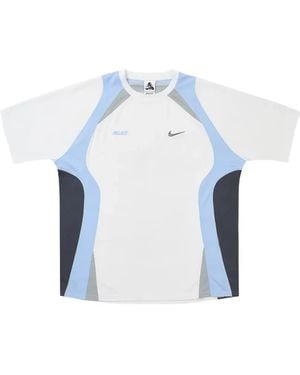 Palace X Nike Logo-Print Panelled T-Shirt - Blue